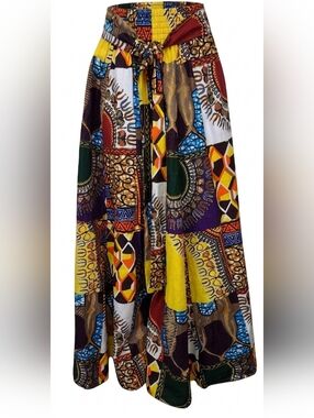 Ft Inc Free Size Boho Patchwork Maxi Skirt - Multicolor
